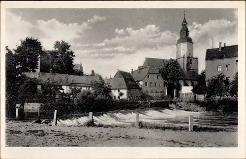 Ak Döbeln in Sachsen, Nikolaikirche mit Schlossbergschule, Wehr