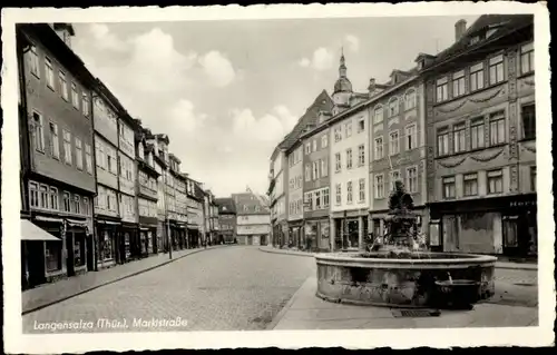 Ak Bad Langensalza in Thüringen, Marktstraße