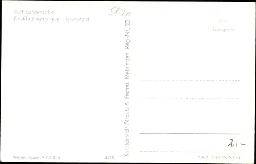 Ak Bad Langensalza in Thüringen, Speisesaal im Ernst Thälmann Heim