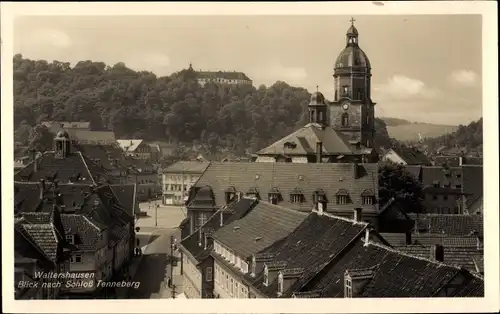 Ak Waltershausen in Thüringen, Blick nach Schloss Tenneberg