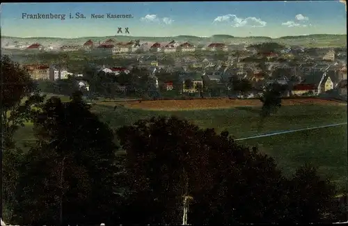 Ak Frankenberg an der Zschopau Sachsen, Panorama, Neue Kasernen