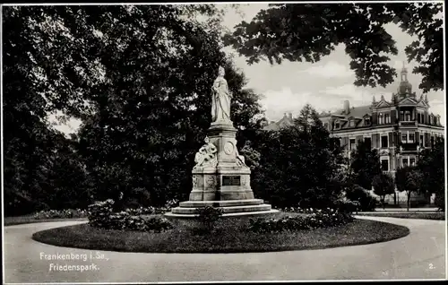 Ak Frankenberg Sachsen, Denkmal im Friedenspark