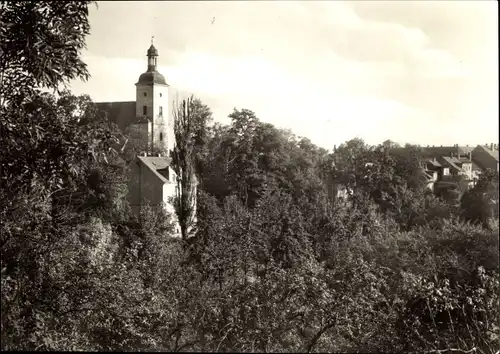 Ak Groitzsch in Sachsen, Blick zur Frauenkirche