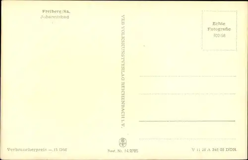 Ak Freiberg in Sachsen, Johannisbad