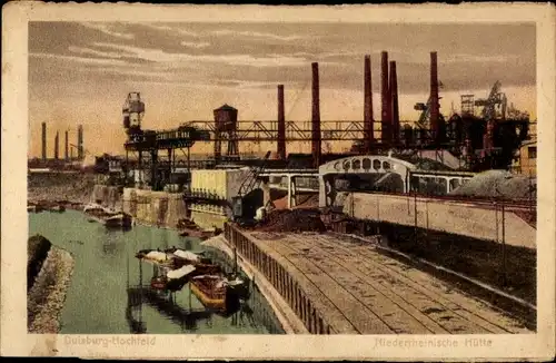 Ak Hochfeld Duisburg im Ruhrgebiet, Die Niederrheinische Hütte