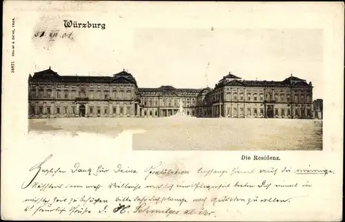 Ak Würzburg am Main Unterfranken, Die Residenz