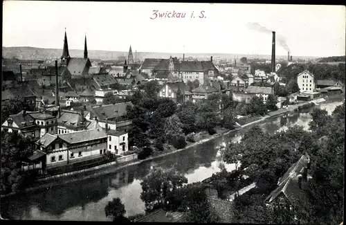 Ak Zwickau in Sachsen, Panorama