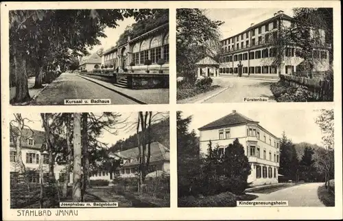 Ak Bad Imnau Haigerloch im Zollernalbkreis, Stahlbad, Kursaal und Badhaus, Fürstenbau, Josephsbau