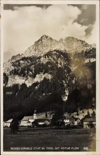 Ak Haller Nesselwängle in Tirol mit Rothe Flüh