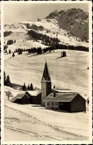 Ak Jungholz in Tirol, Wintermotiv, Kirche