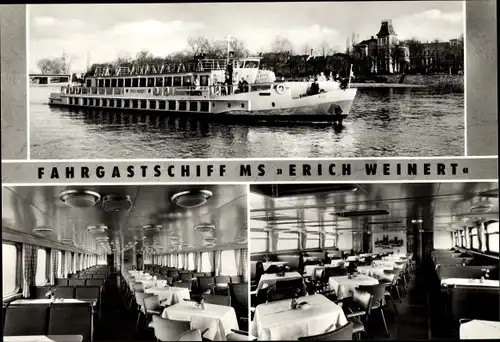 Ak Magdeburg in Sachsen Anhalt, Fahrgastschiff MS Erich Weinert, Weiße Flotte Magdeburg