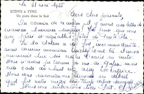 Ak Scènes et Types, Un puits dans le Sud, Kamel, Rind