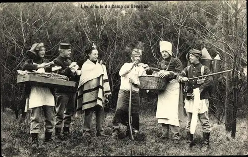 Ak Beverloo Beverlo Beringen Flandern Limburg, Les debuts du Camp de Beverloo, belgische Soldaten