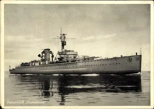 Ak Deutsches Kriegsschiff, Deutschland, Panzerschiff, Kaiserliche Marine
