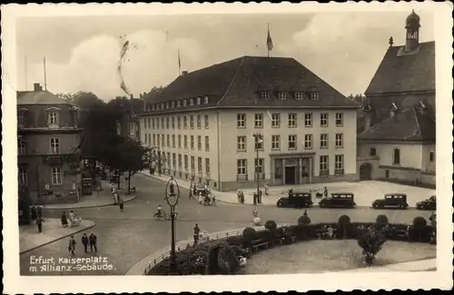 Ak Erfurt in Thüringen, Kaiserplatz mit Allianz-Gebäude