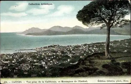 Ak Cannes Alpes Maritimes, Vue prise de la Californie et Montagnes de l'Esterel