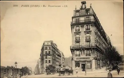 Ak Paris XVIII. Arrondissement Buttes-Montmartre, Rue Damremont