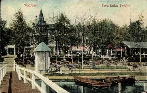 Ak Berlin Zehlendorf Wannsee, Schwedischer Pavillon