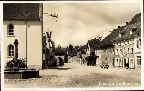 Ak Sulzburg im Markgräflerland Baden Schwarzwald, Partie in der Hauptstraße