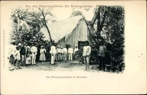 Ak Suriname, Plantagenkirchlein, Missionsgebiete der Brüdergemeine