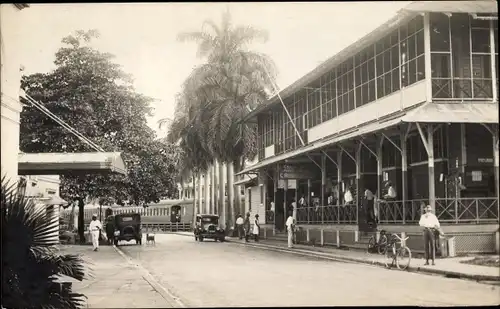 Foto Ak Panama? Südamerika, Straßenpartie