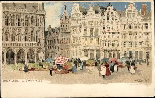 Künstler Litho Cassiers, H., Bruxelles Brüssel, La Grande Place