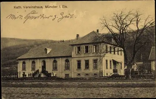 Ak Munster Münster Elsass Haut Rhin, Katholisches Vereinshaus