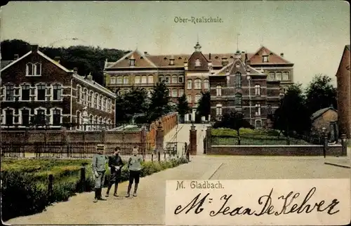 Ak Mönchengladbach am Niederrhein, Oberrealschule