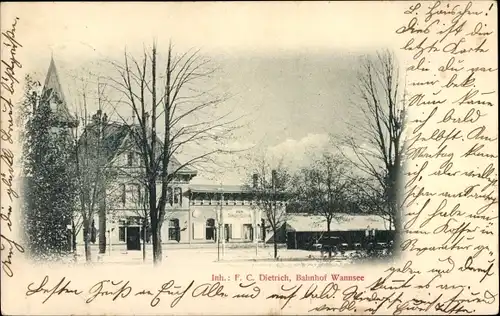 Ak Berlin Zehlendorf Wannsee, Bahnhof, Bahnhofsrestaurant