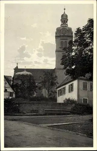 Ak Strümpfelbrunn Waldbrunn Odenwald, Blick zur katholischen Pfarrkirche