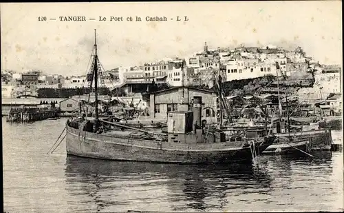 Ak Tanger Marokko, Le Port et la Casbah