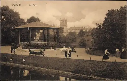 Ak Oostende Ostende Westflandern, Le Parc