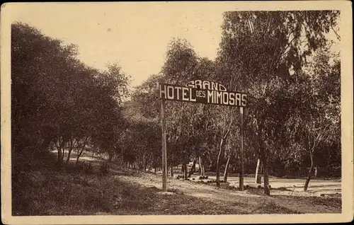 Ak Tabarka Tunesien, Grand Hotel des Mimosas, 'Entree du parc de l'Hotel