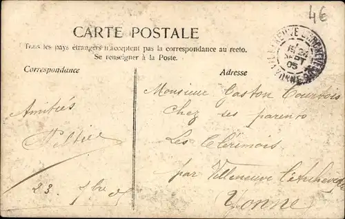 Buchstaben Ak Französischer Vorname Gaston