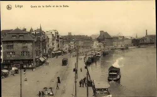 Ak Liège Lüttich Wallonien, Quai de la Goffe et de la Batte