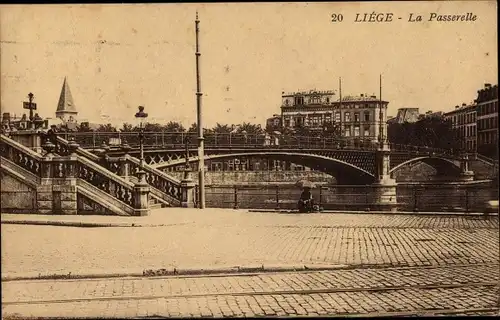 Ak Liège Lüttich, La Passerelle