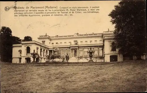Ak Mariemont Morlanwelz Wallonien Hennegau Belgien, Le Chateau