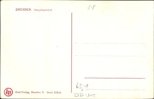 Ak Dresden, Hauptbahnhof, Außenansicht