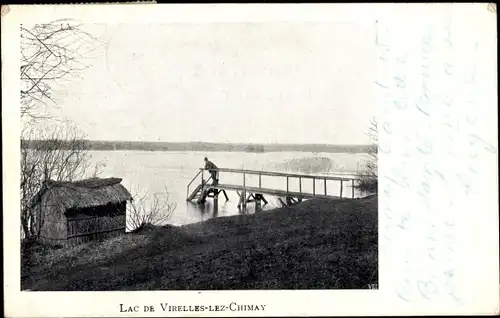 Ak Virelles lez chimay Wallonien Hennegau, Lac, Partie am See