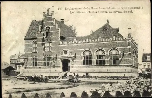 Ak Anvers Antwerpen Flandern, Deplacement de la Gare