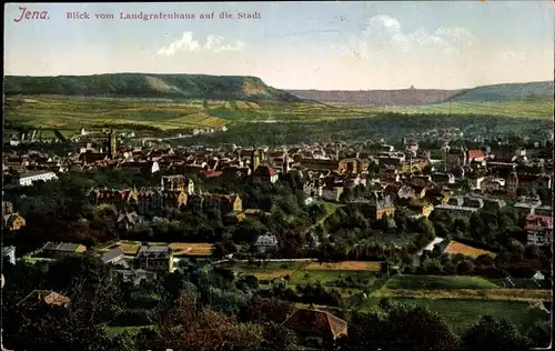 Ak Jena in Thüringen, Blick vom Landgrafenhaus auf die Stadt, Panorama