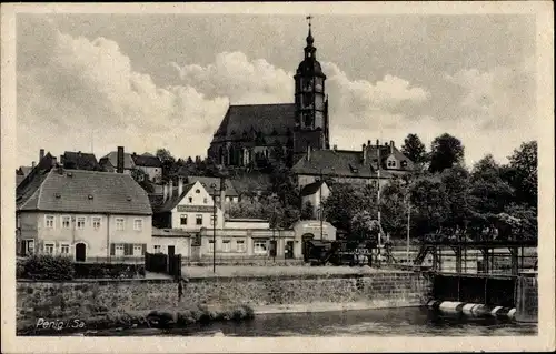 Ak Penig Sachsen, Teilansicht, Kirche