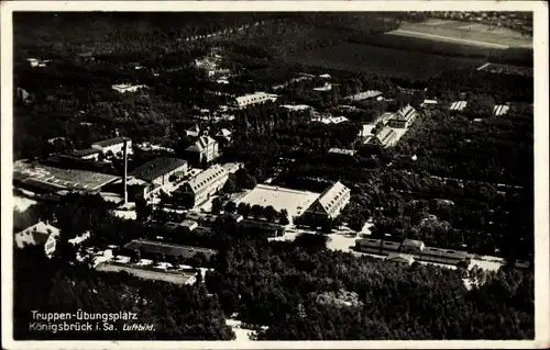 Ak Königsbrück in der Oberlausitz, Truppenübungsplatz, Luftbild