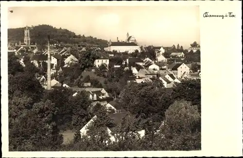 Ak Kamenz in Sachsen, Blick nach dem Hutberg, Panorama, Kirchturm