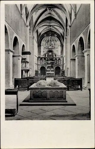 Ak Wechselburg Sachsen, Innenansicht der Schloßkirche