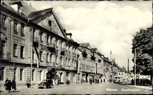 Ak Weimar in Thüringen, Goetheplatz