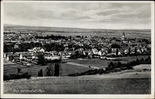 Ak Ohrdruf Thüringen, Gesamtansicht der Stadt, Kirche