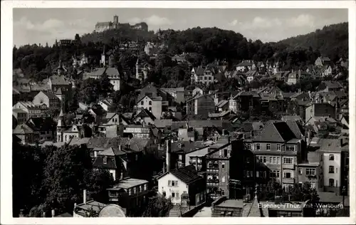 Ak Eisenach in Thüringen, Stadtpanorama mit Wartburg