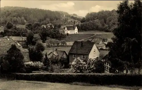 Ak Wolfsburg Unkeroda Gerstungen in Thüringen, Teilansicht, Kirche