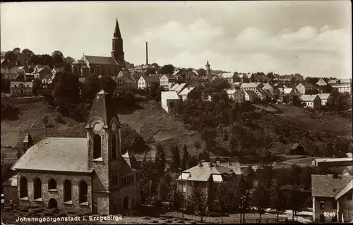 Ak Johanngeorgenstadt im Erzgebirge, Panorama, Kirche